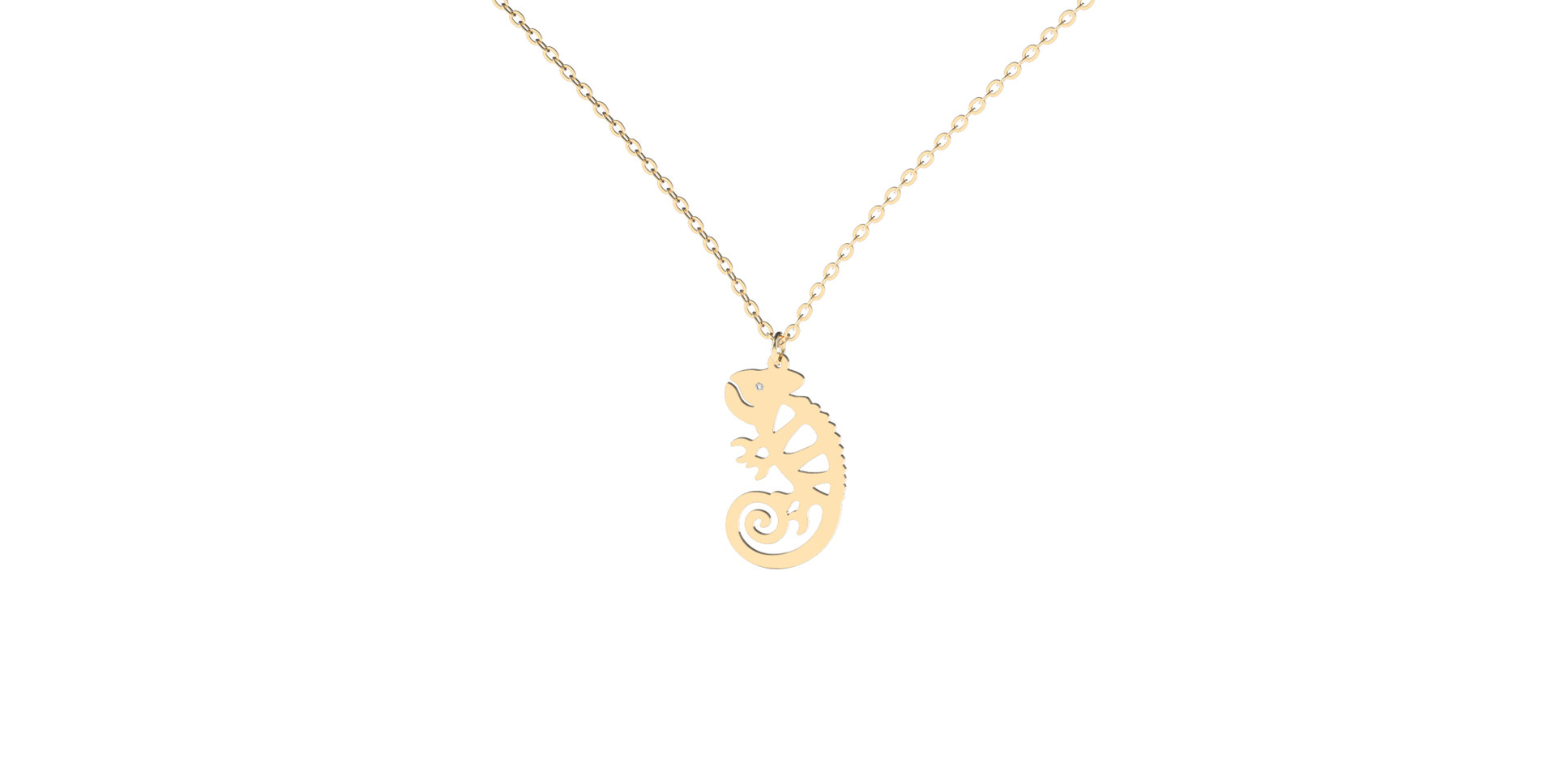 Náhrdelník s diamantom Chameleon