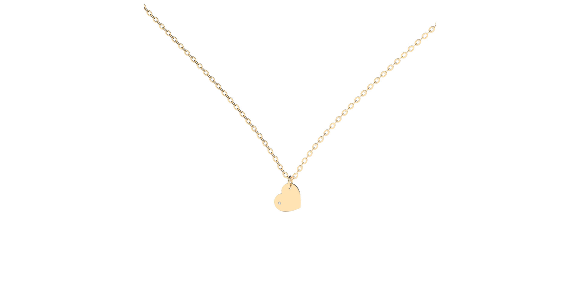 Náhrdelník s diamantom Precious Heart