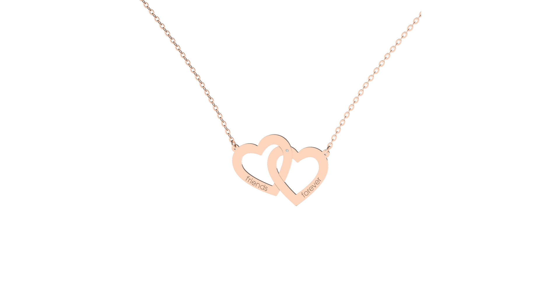 Náhrdelník s diamantom Friends Forever