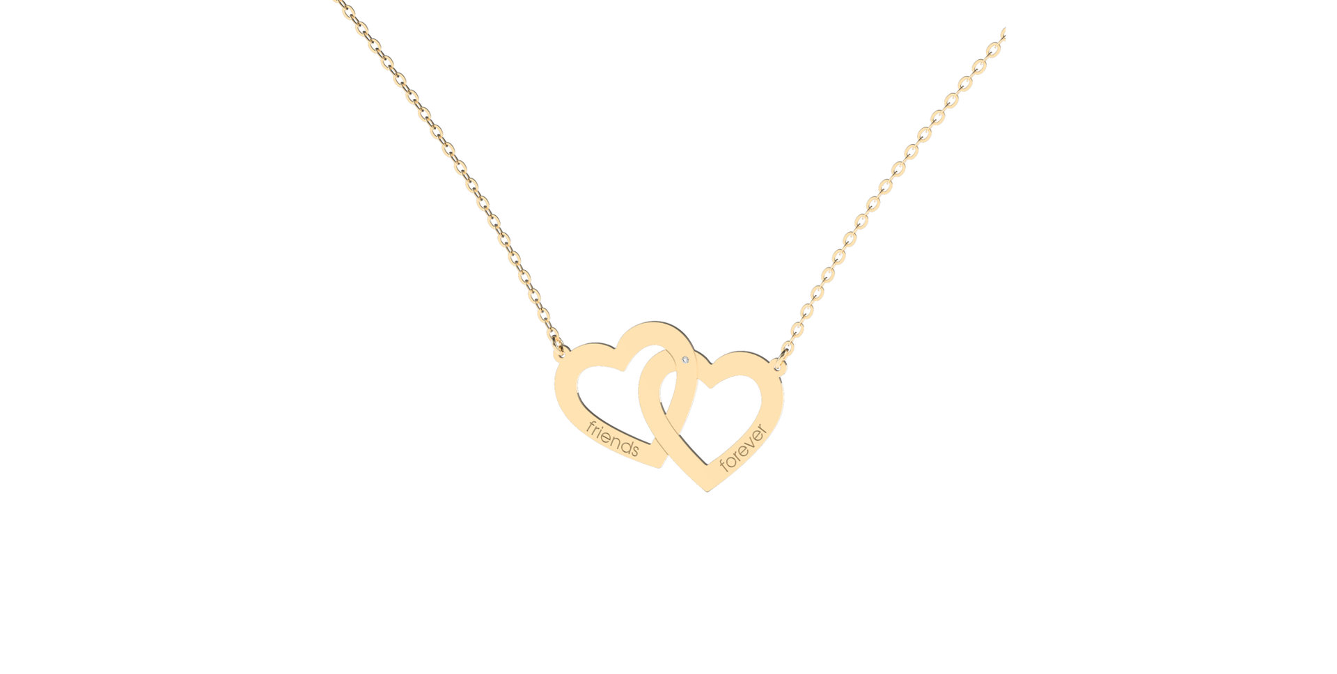 Náhrdelník s diamantom Friends Forever