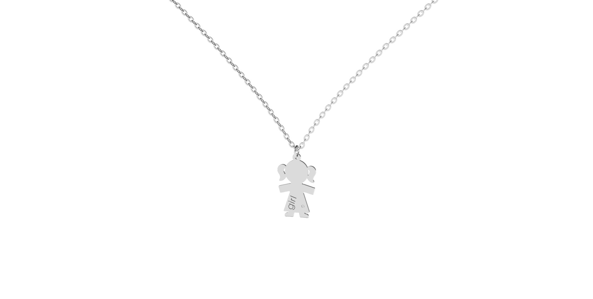 Náhrdelník s diamantom Girl