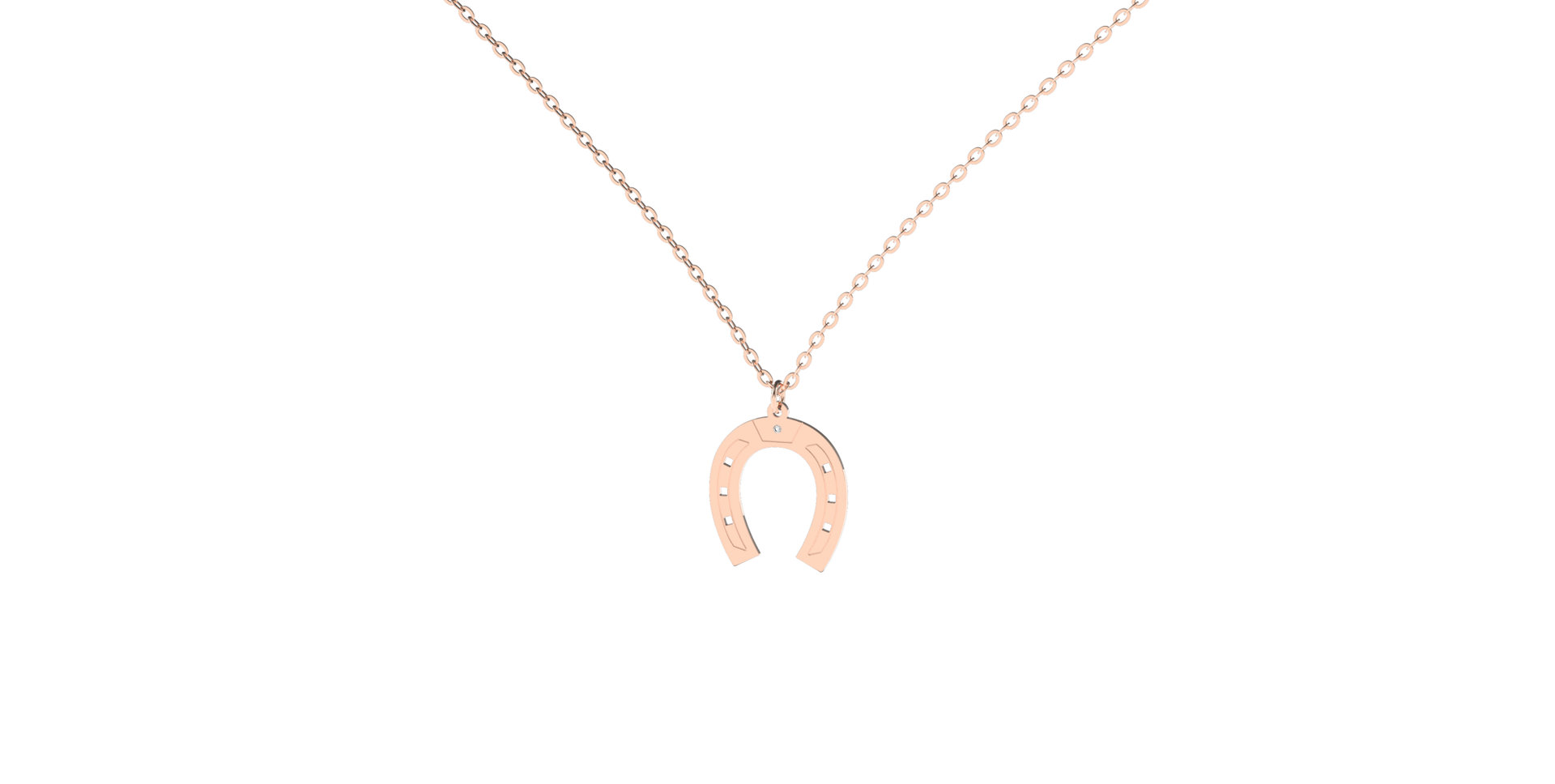 Náhrdelník s diamantom Horseshoe