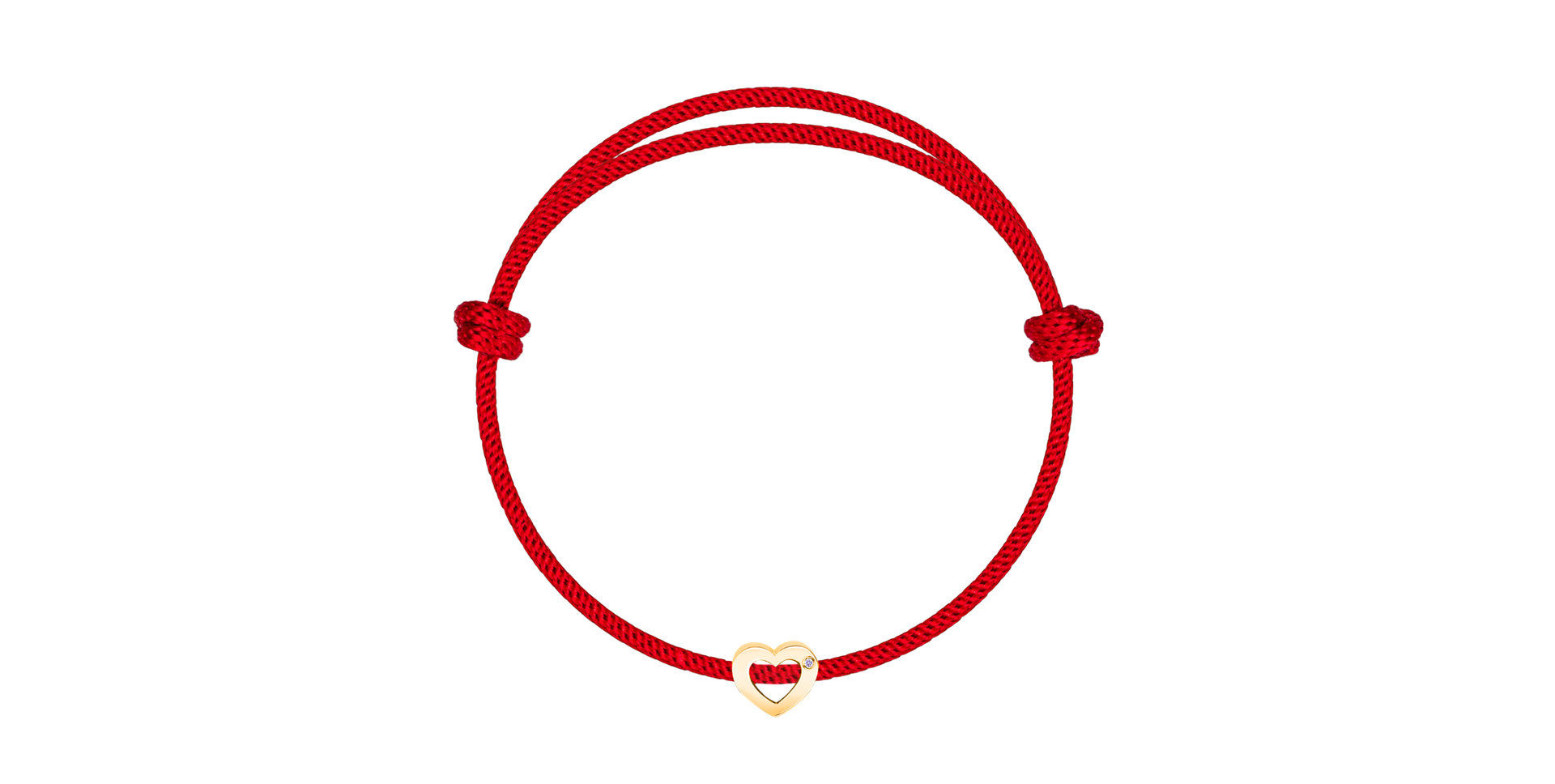 Diamantový náramok so šnúrkou Bold Heart