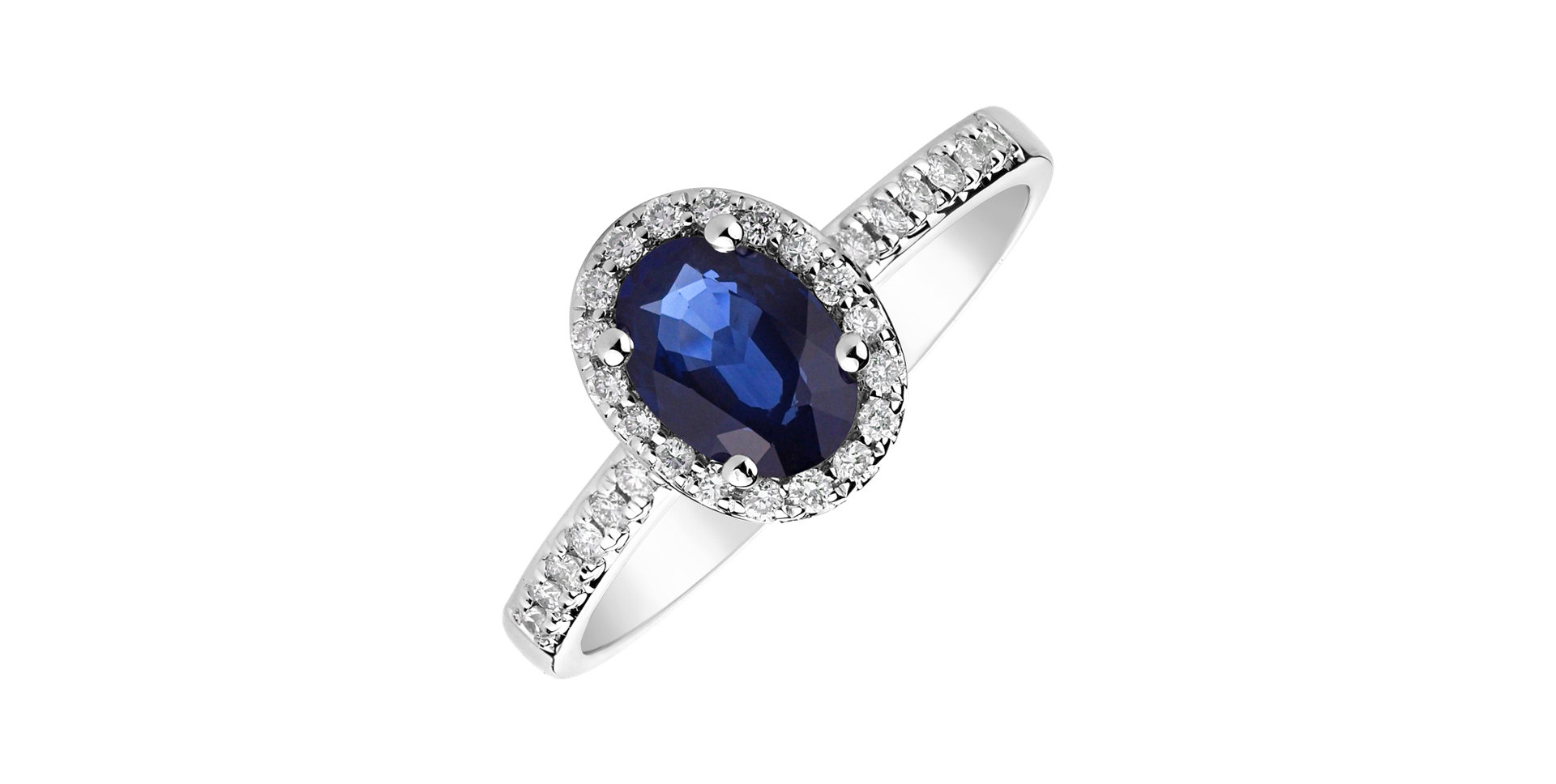Prsteň s diamantmi a zafírom Princess