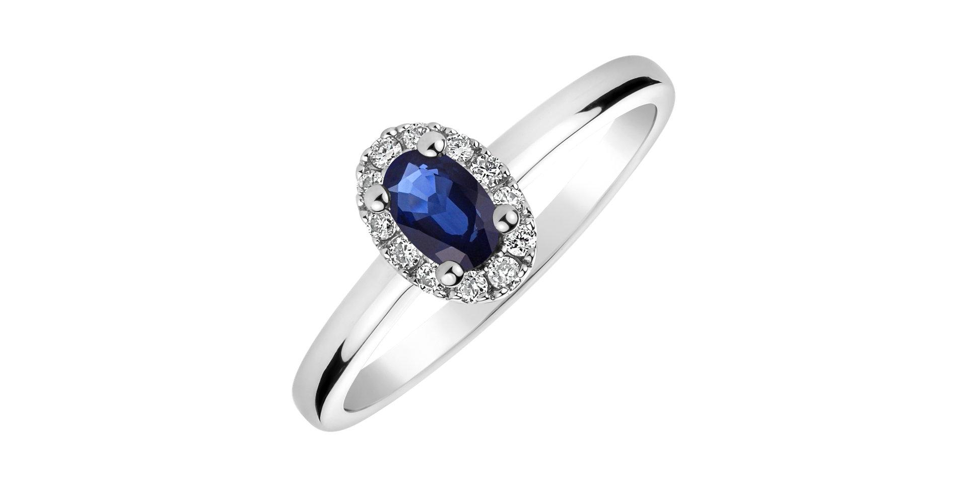 Prsteň s diamantmi a zafírom Princess