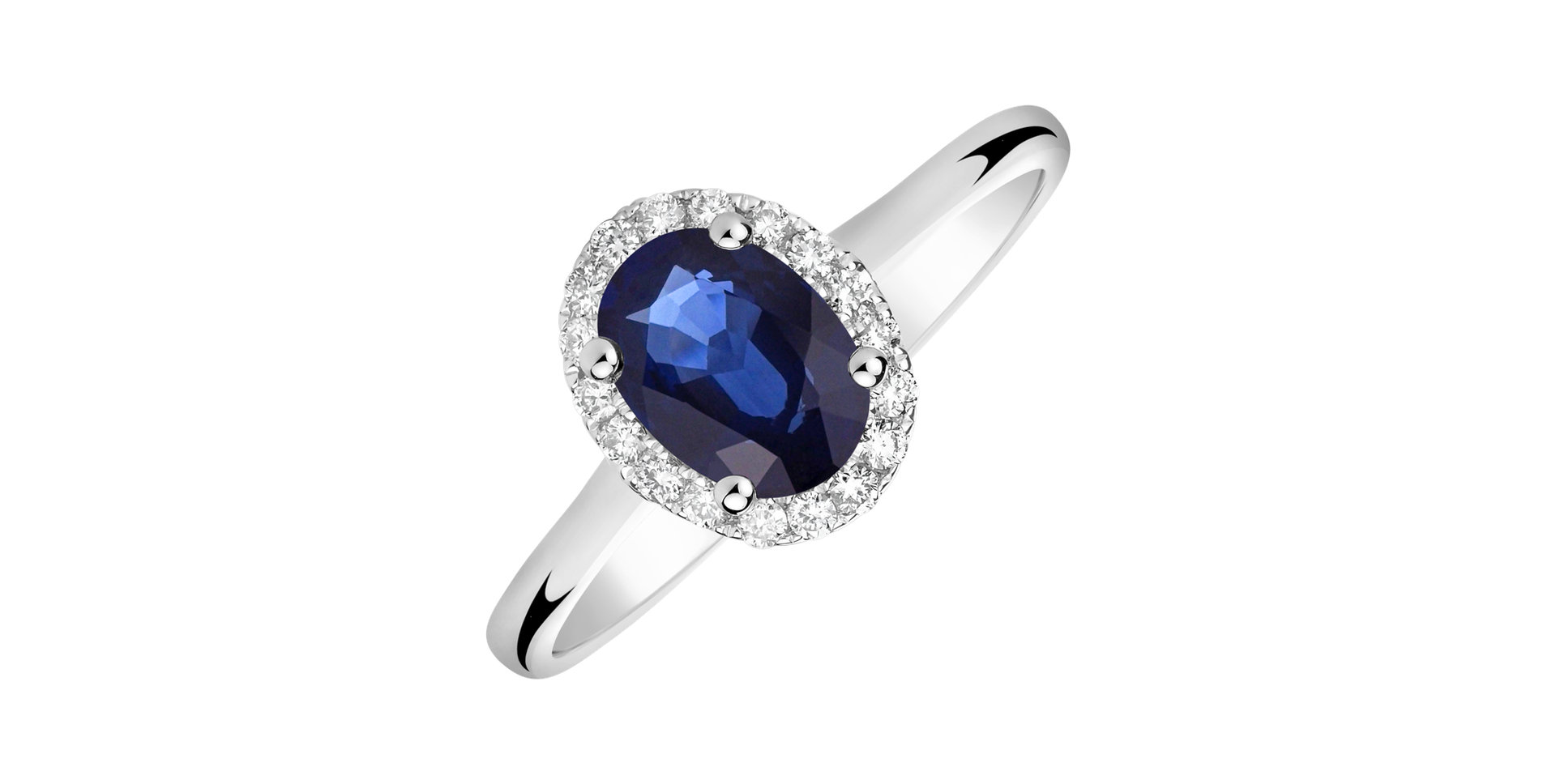 Prsteň s diamantmi a zafírom Princess