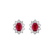Náušnice s diamantmi a rubínom Princess5