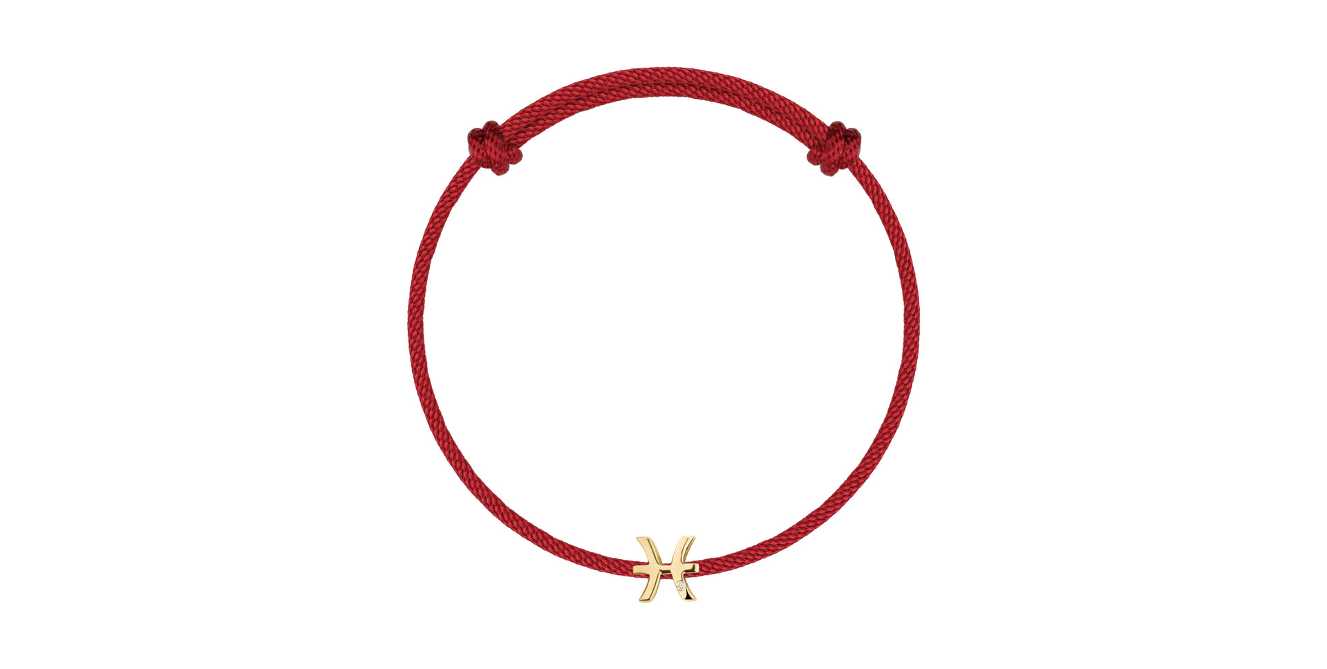 Diamantový náramok so šnúrkou Pisces