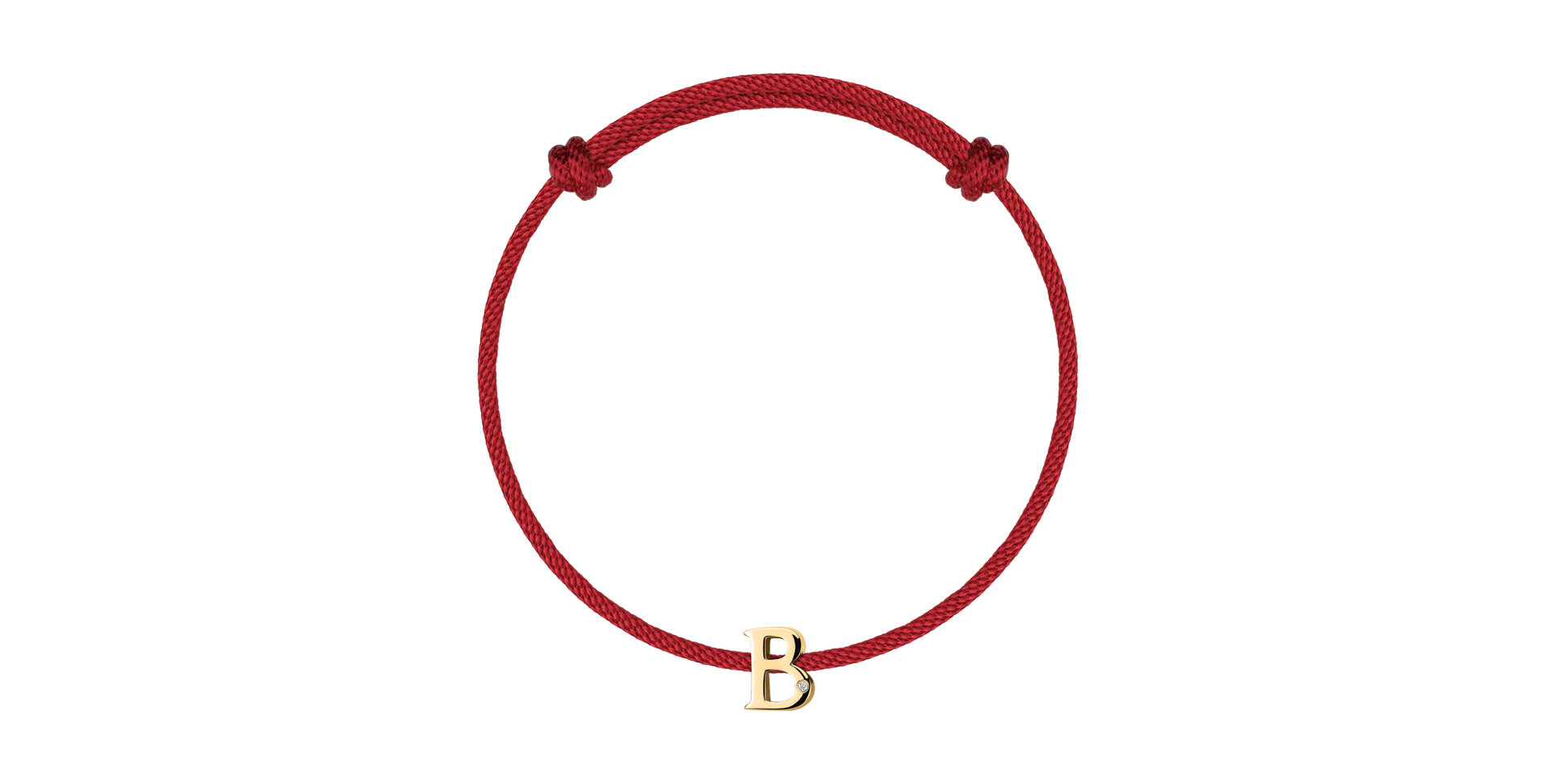 Diamantový náramok so šnúrkou Flat Line B