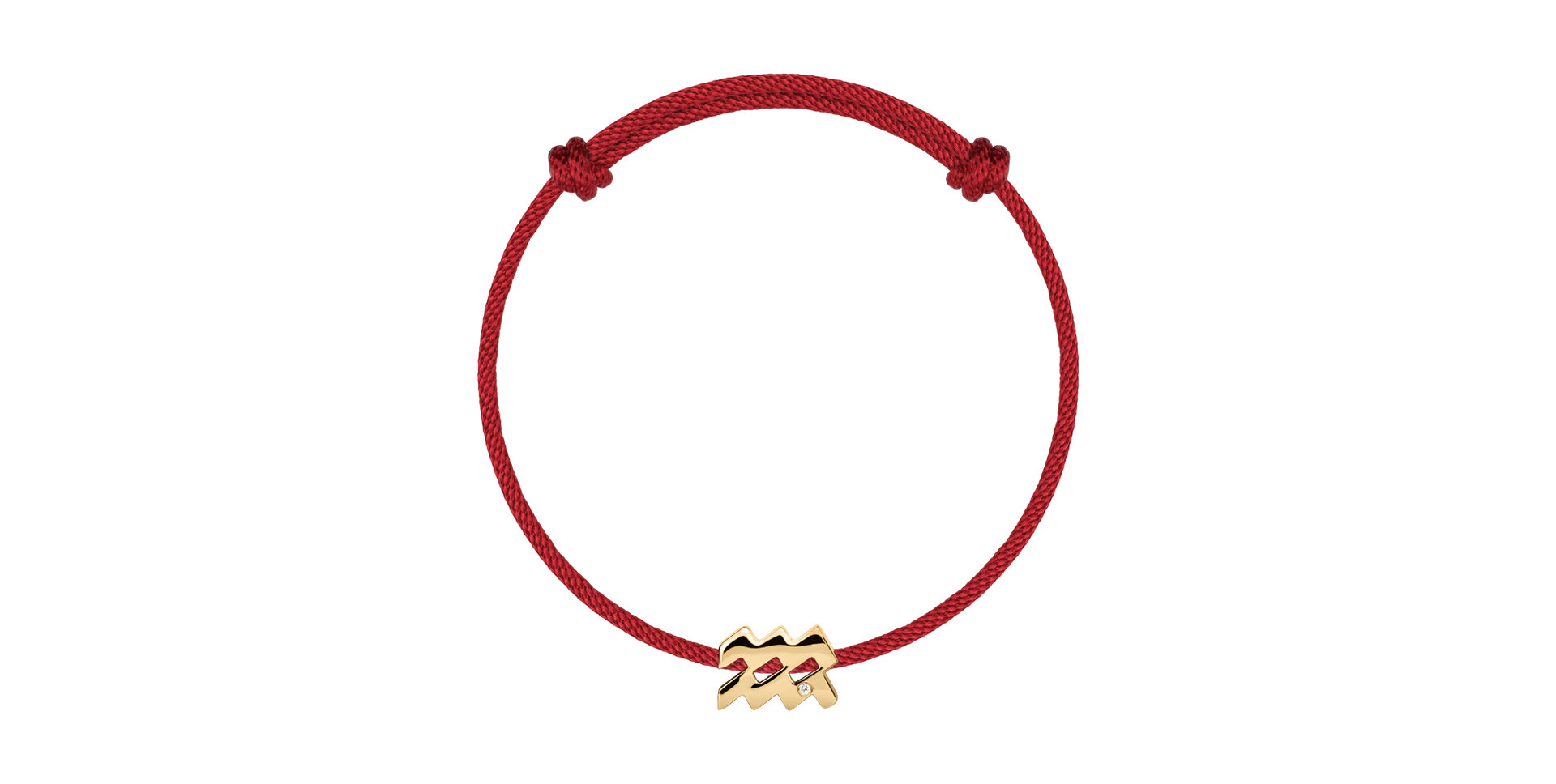 Diamantový náramok so šnúrkou Aqurius