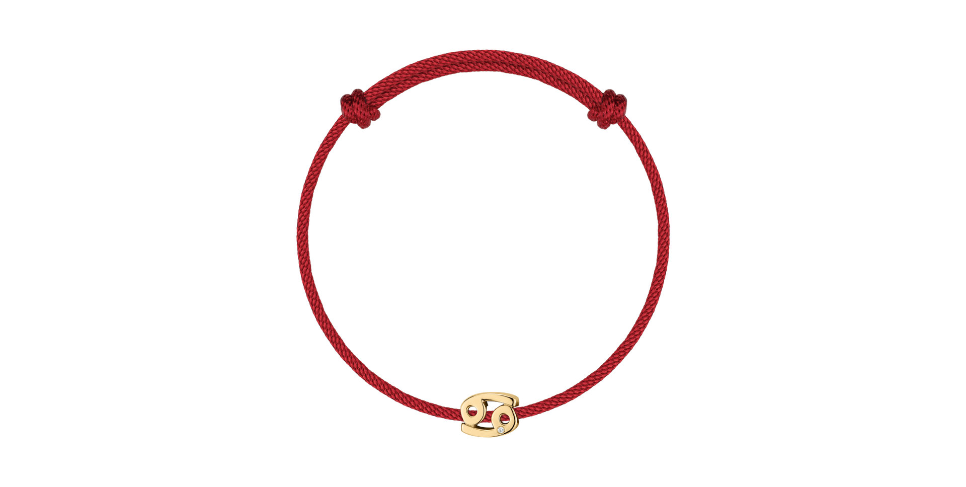 Diamantový náramok so šnúrkou Cancer