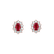Náušnice s diamantmi a rubínom Princess5