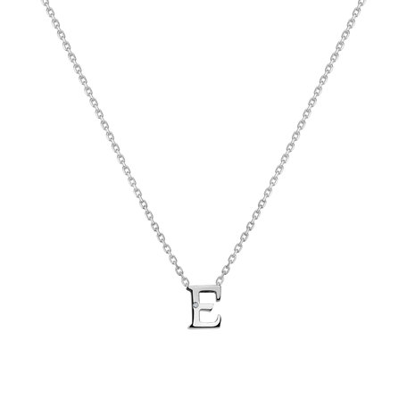 Náhrdelník s diamantom Flat Line E