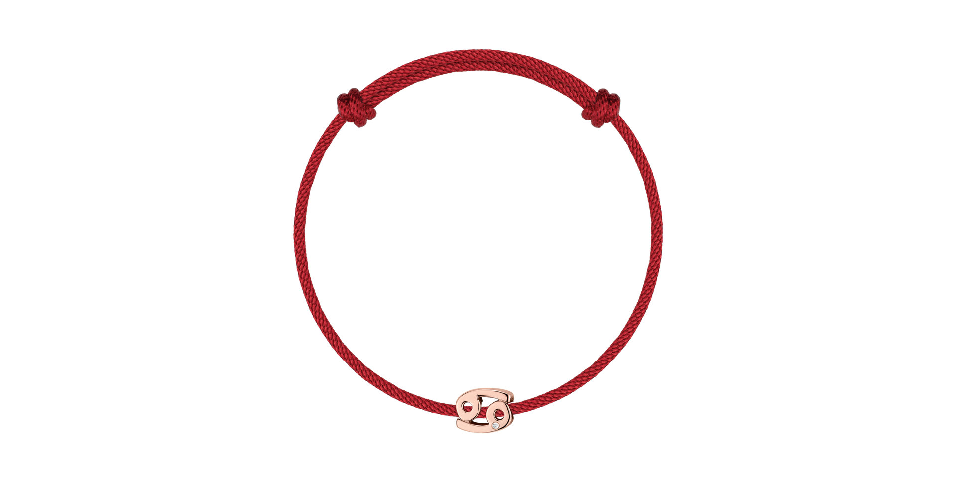 Diamantový náramok so šnúrkou Cancer