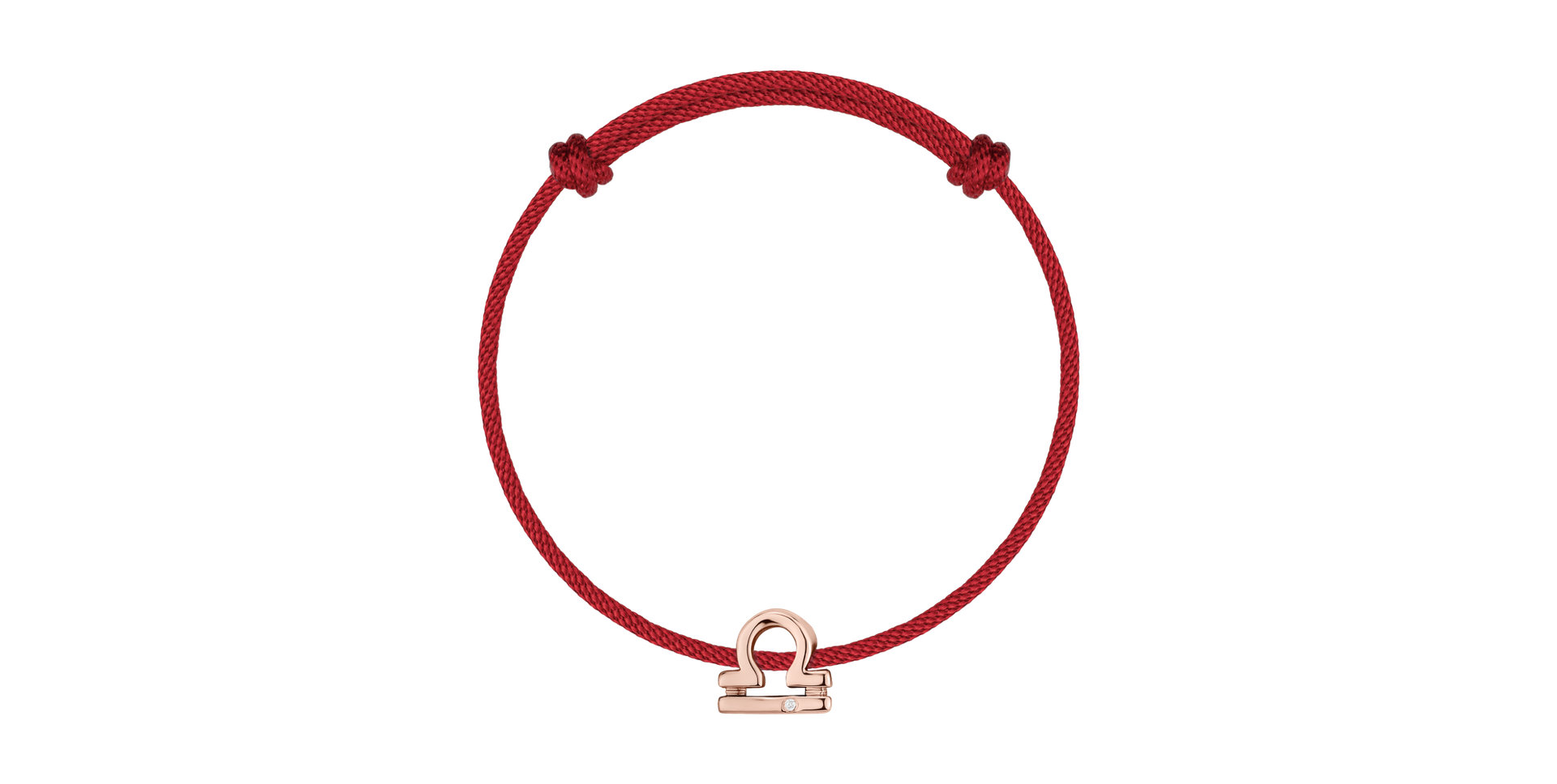 Diamantový náramok so šnúrkou Libra