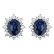 Náušnice s diamantmi a zafírom Princess5