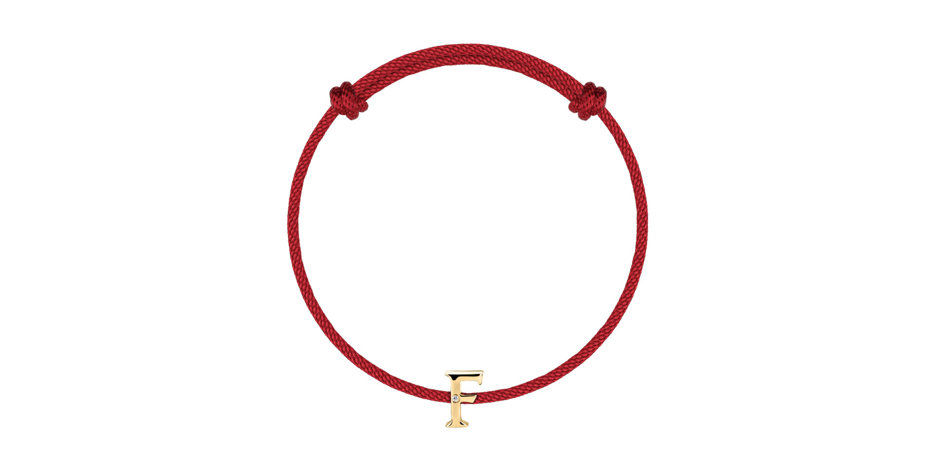 Diamantový náramok so šnúrkou Flat Line F