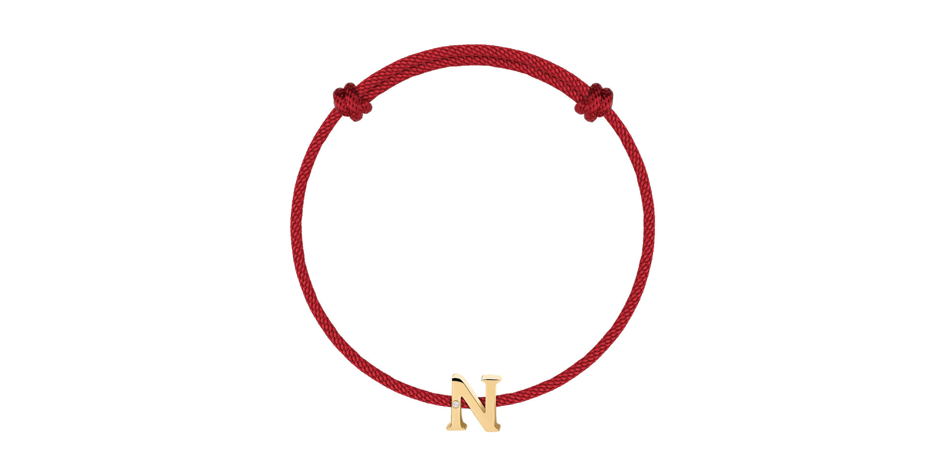 Diamantový náramok so šnúrkou Flat Line N