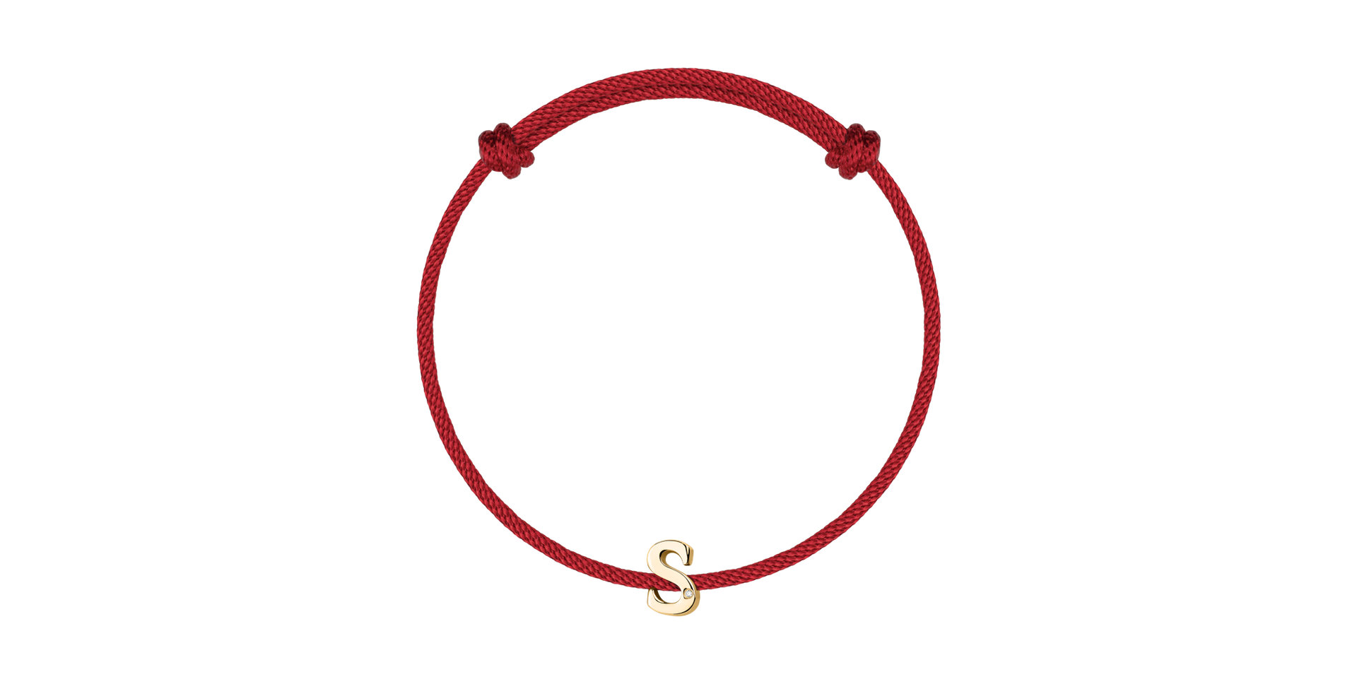 Diamantový náramok so šnúrkou Flat Line S