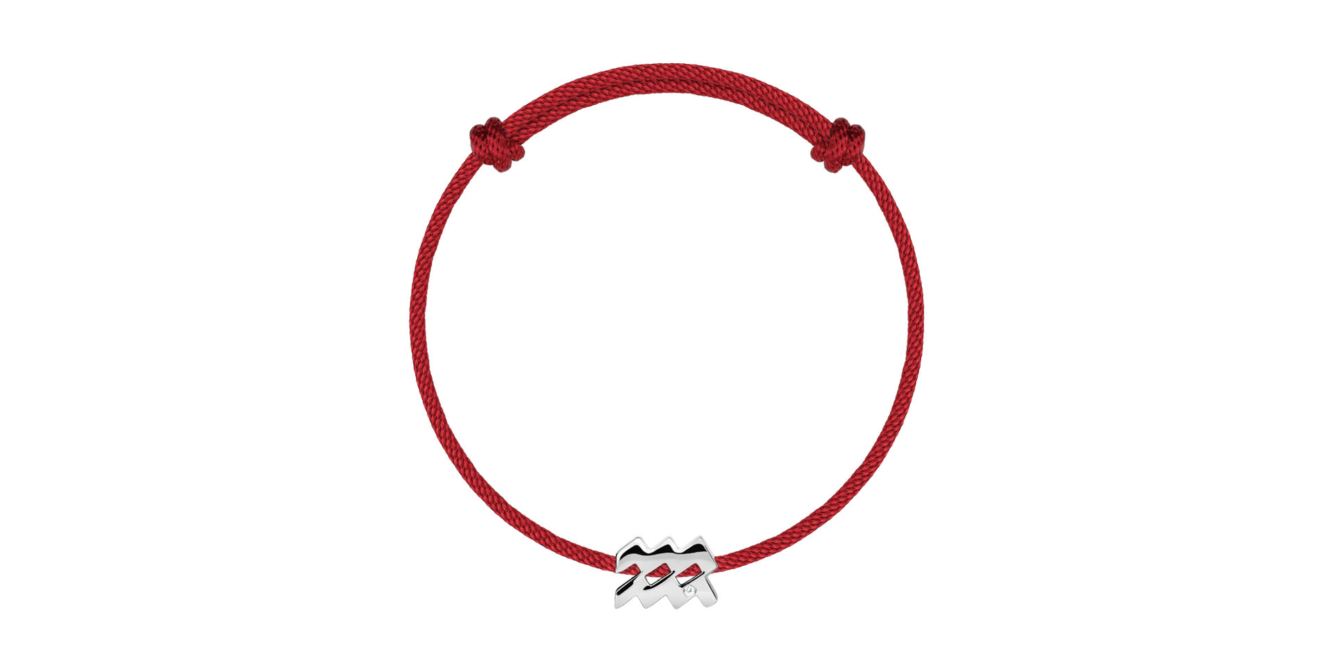 Diamantový náramok so šnúrkou Aquarius