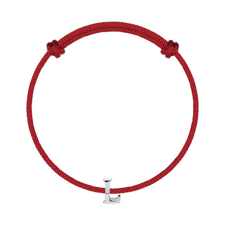 Diamantový náramok so šnúrkou Flat Line L