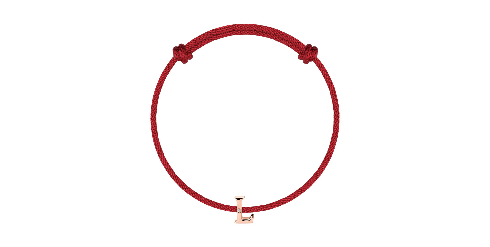 Diamantový náramok so šnúrkou Flat Line L