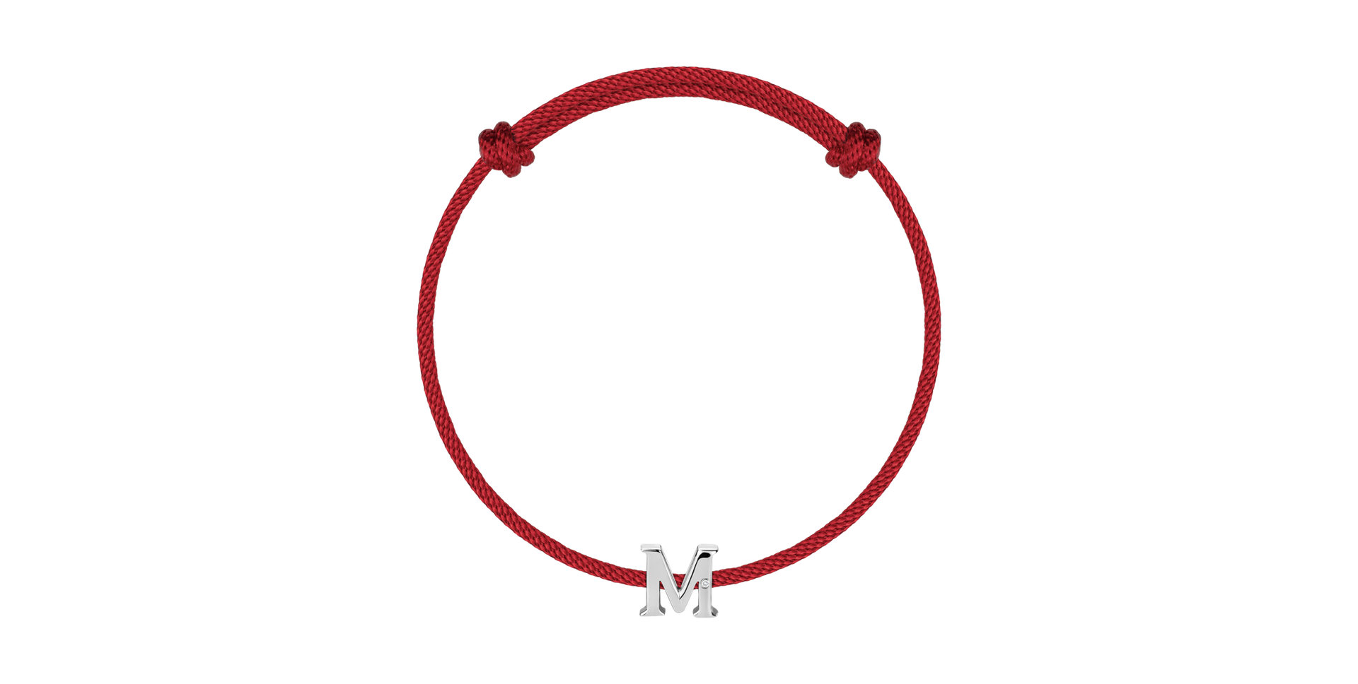 Diamantový náramok so šnúrkou Flat Line M