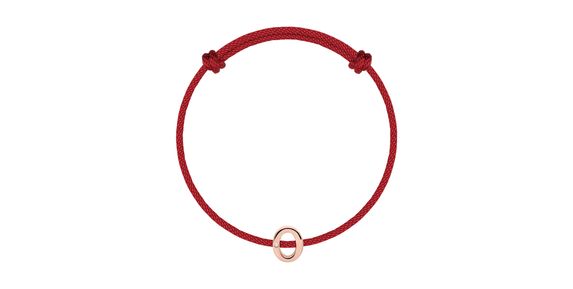 Diamantový náramok so šnúrkou Flat Line O