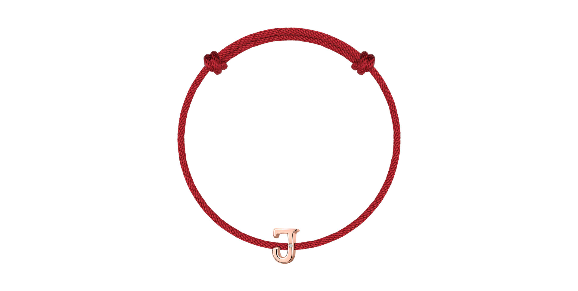 Diamantový náramok so šnúrkou Flat Line J