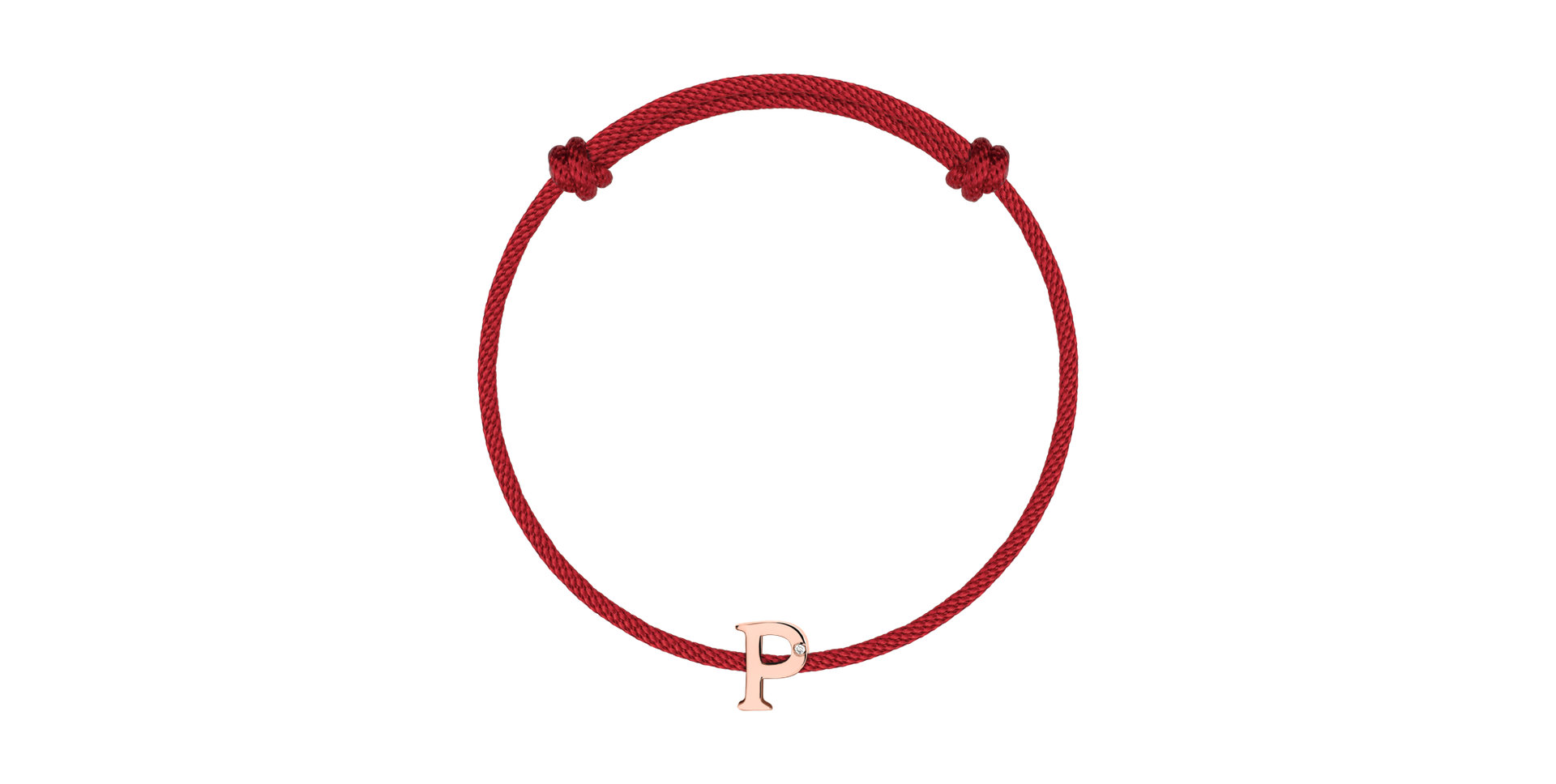 Diamantový náramok so šnúrkou Flat Line P