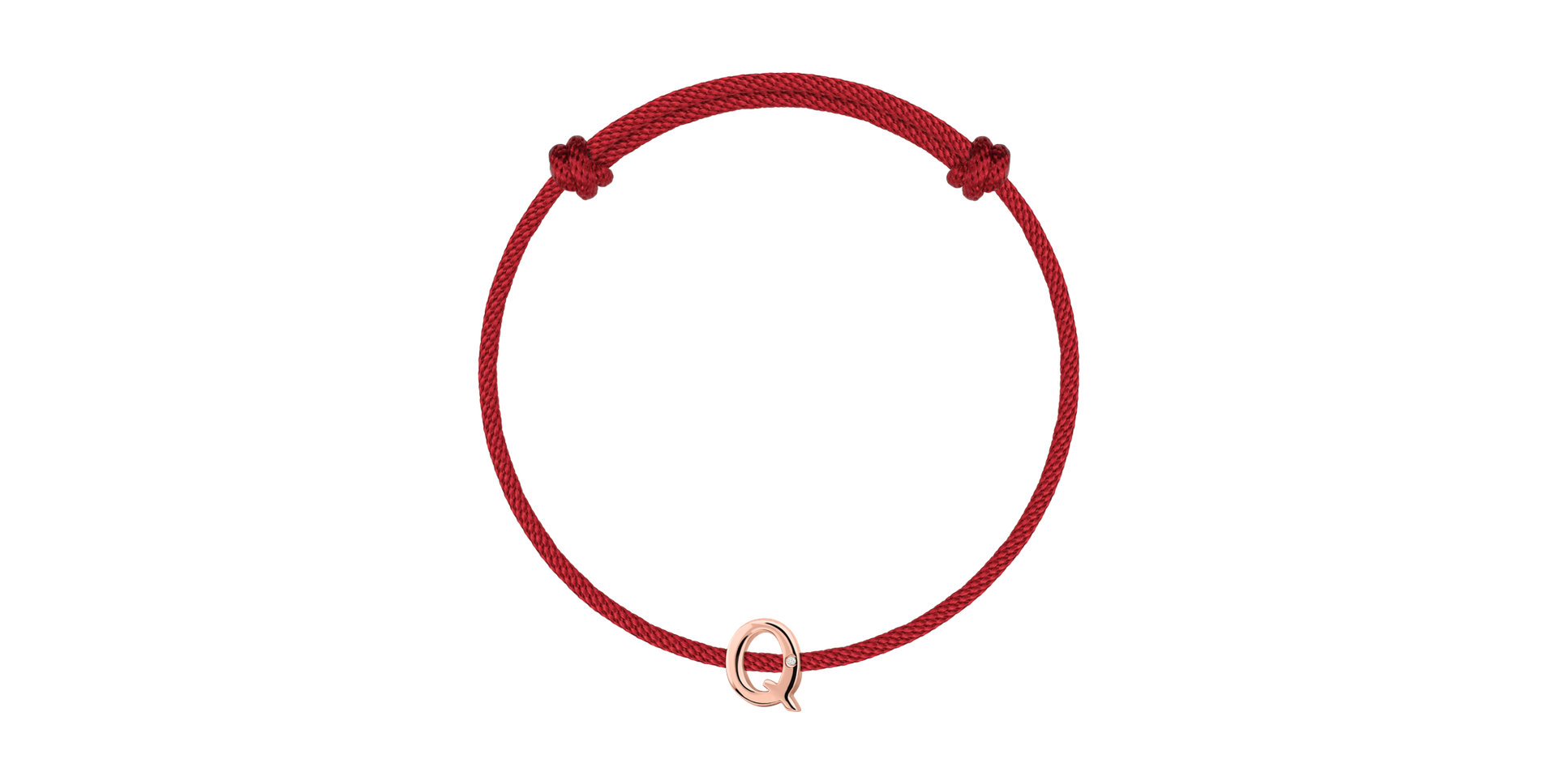 Diamantový náramok so šnúrkou Flat Line Q