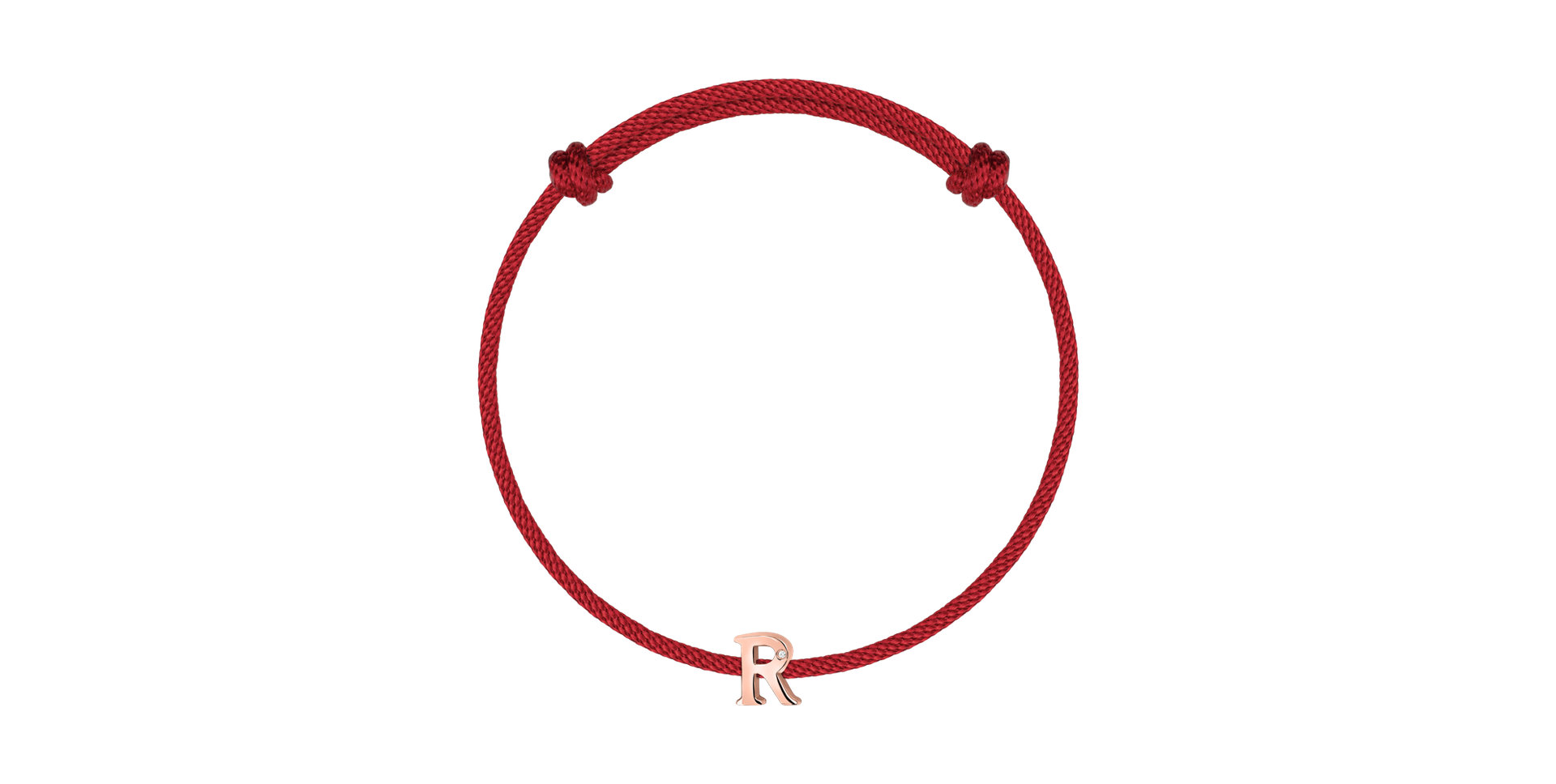 Diamantový náramok so šnúrkou Flat Line R