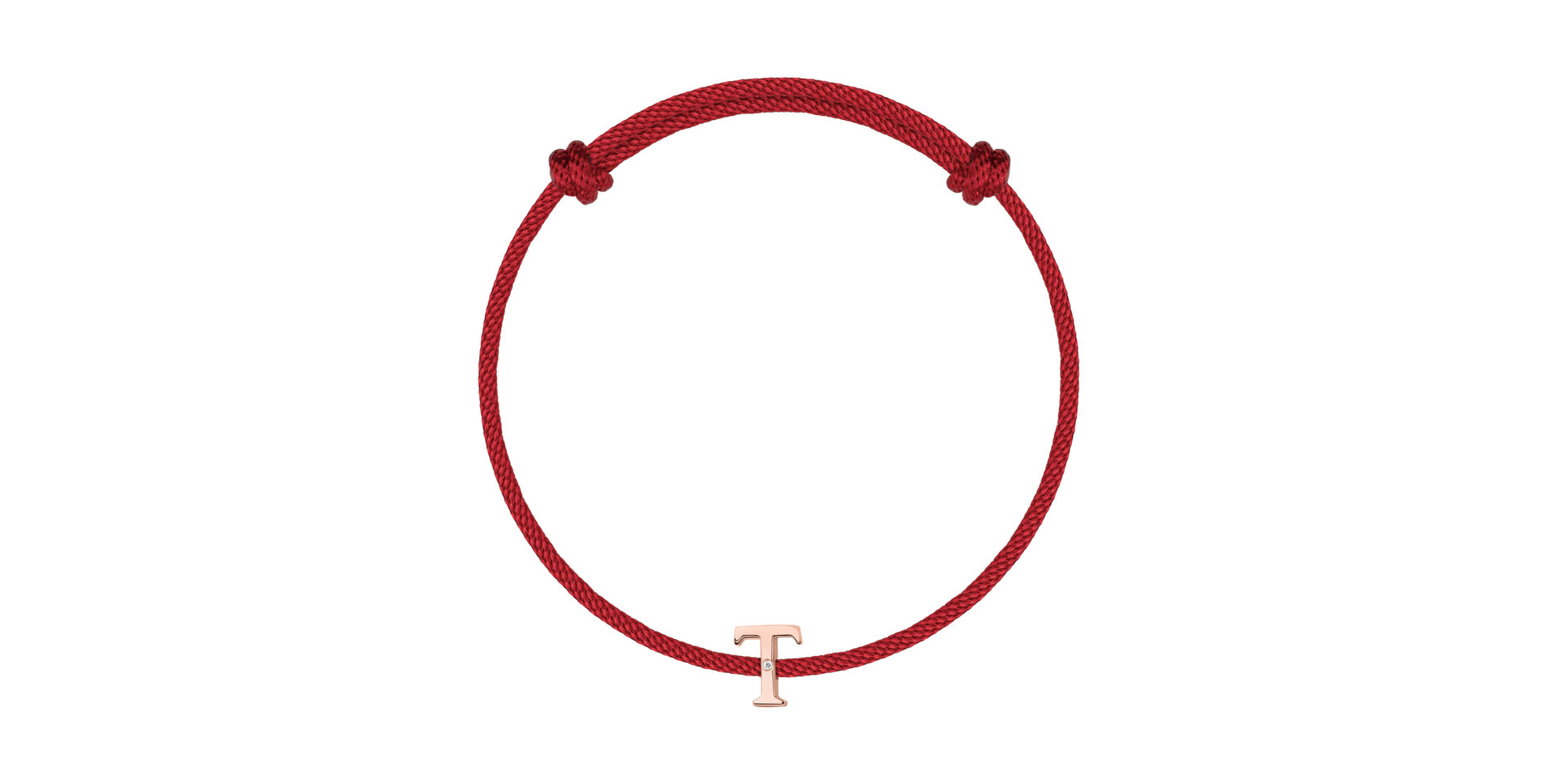 Diamantový náramok so šnúrkou Flat Line T