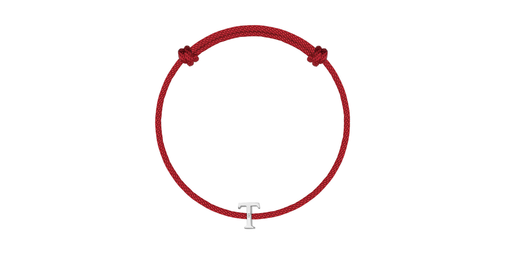 Diamantový náramok so šnúrkou Flat Line T