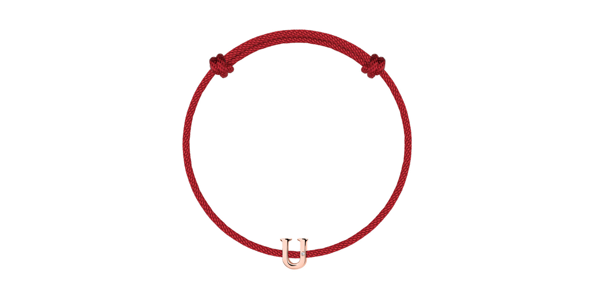 Diamantový náramok so šnúrkou Flat Line U