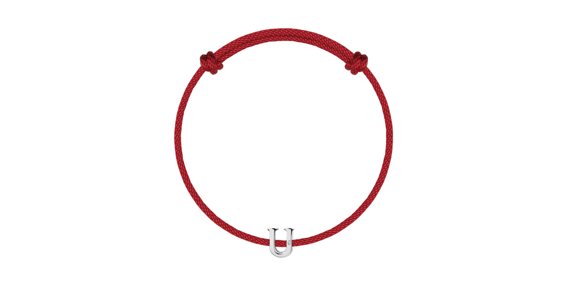 Diamantový náramok so šnúrkou Flat Line U