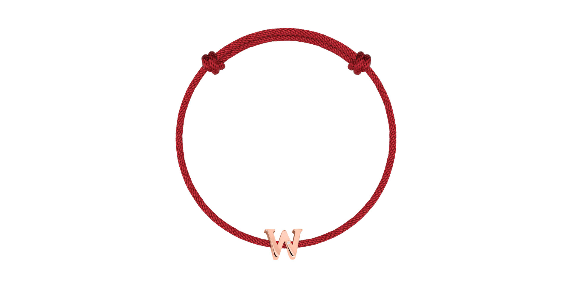 Diamantový náramok so šnúrkou Flat Line W