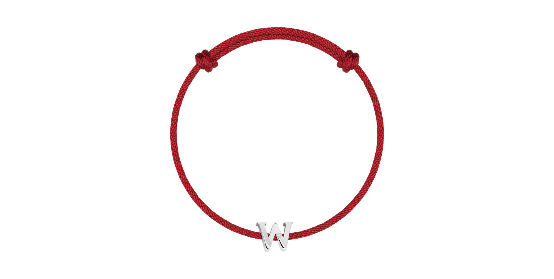 Diamantový náramok so šnúrkou Flat Line W