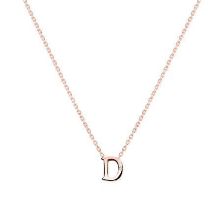Náhrdelník s diamantom Flat Line D