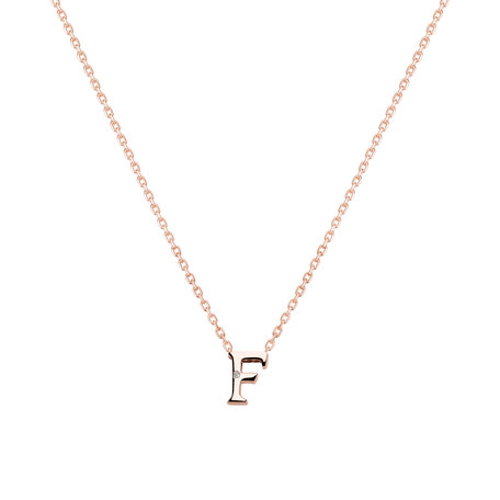 Náhrdelník s diamantom Flat Line F