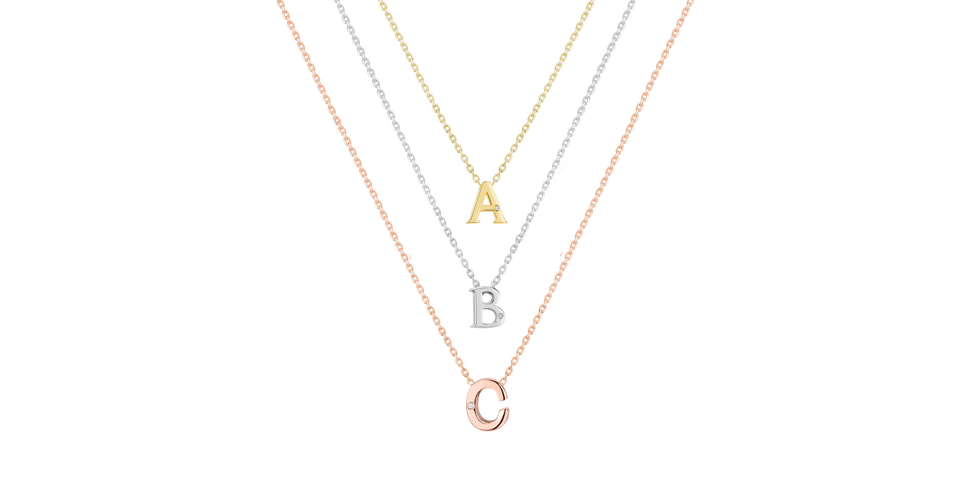 Náhrdelník s diamantom Flat Line I