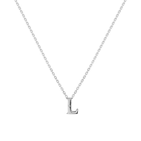 Náhrdelník s diamantom Letter L
