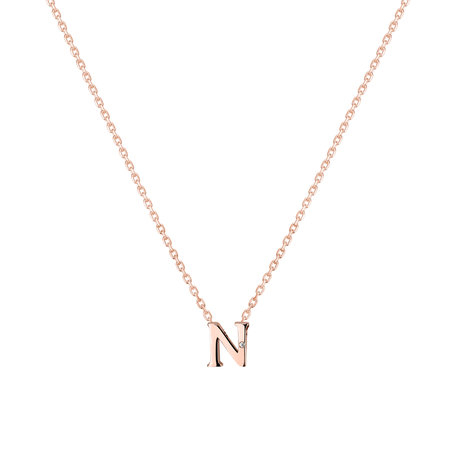 Náhrdelník s diamantom Flat Line N