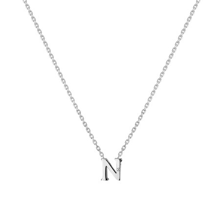 Náhrdelník s diamantom Flat Line N