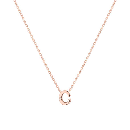 Náhrdelník s diamantom Flat Line C