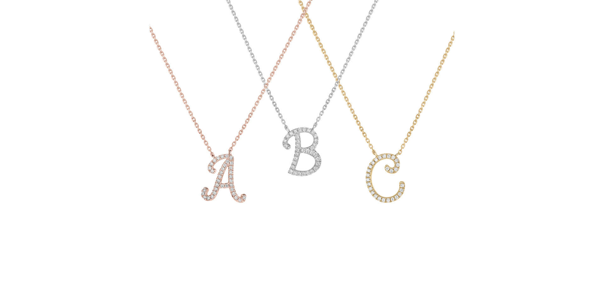 Náhrdelník s diamantmi Curly Glitter I