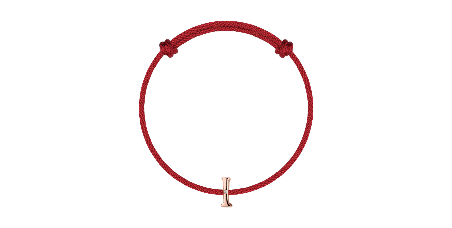 Diamantový náramok so šnúrkou Flat Line I