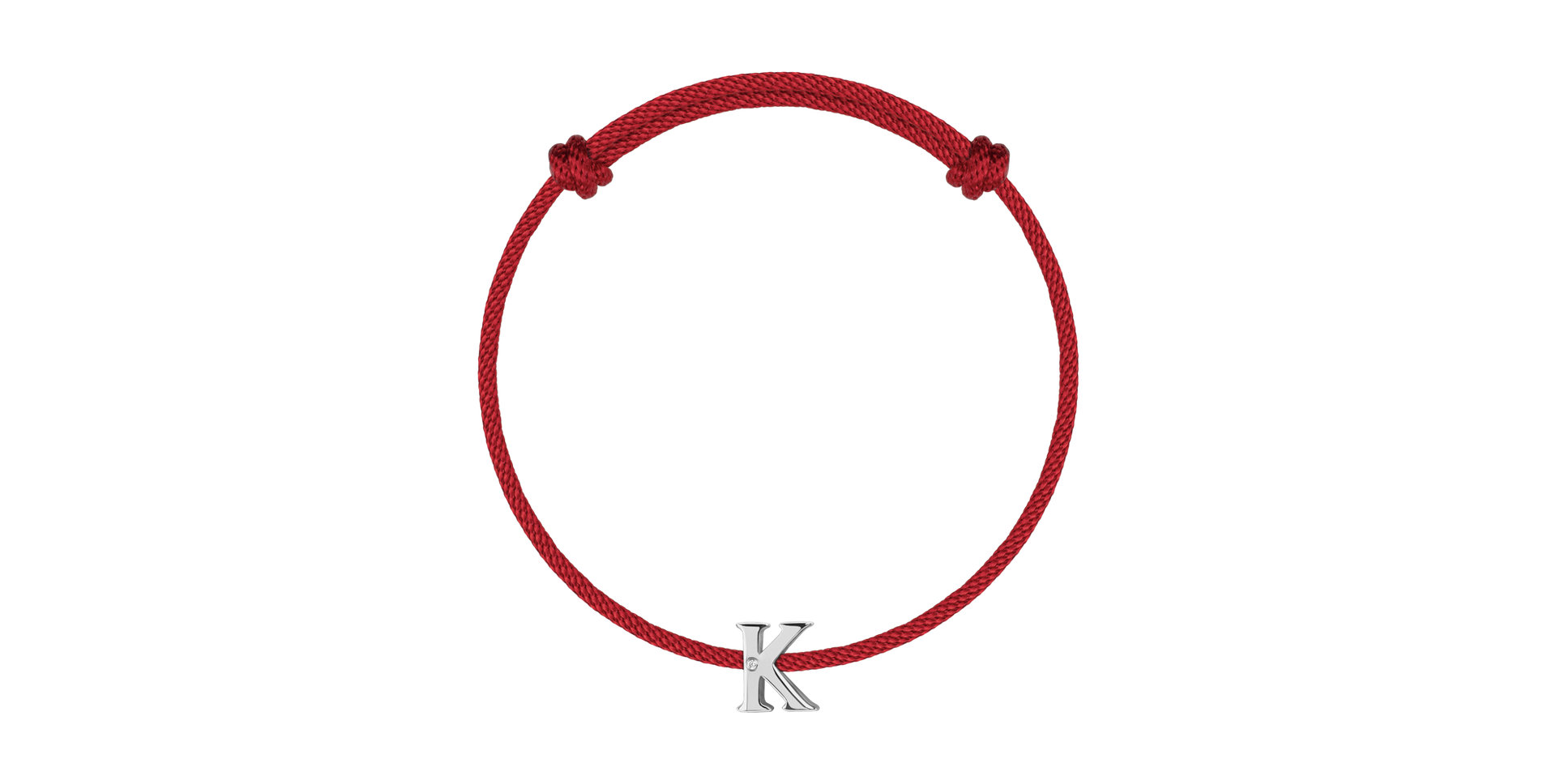 Diamantový náramok so šnúrkou Flat Line K