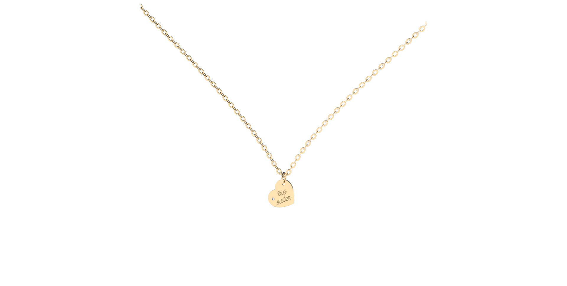 Náhrdelník s diamantom Big Sister