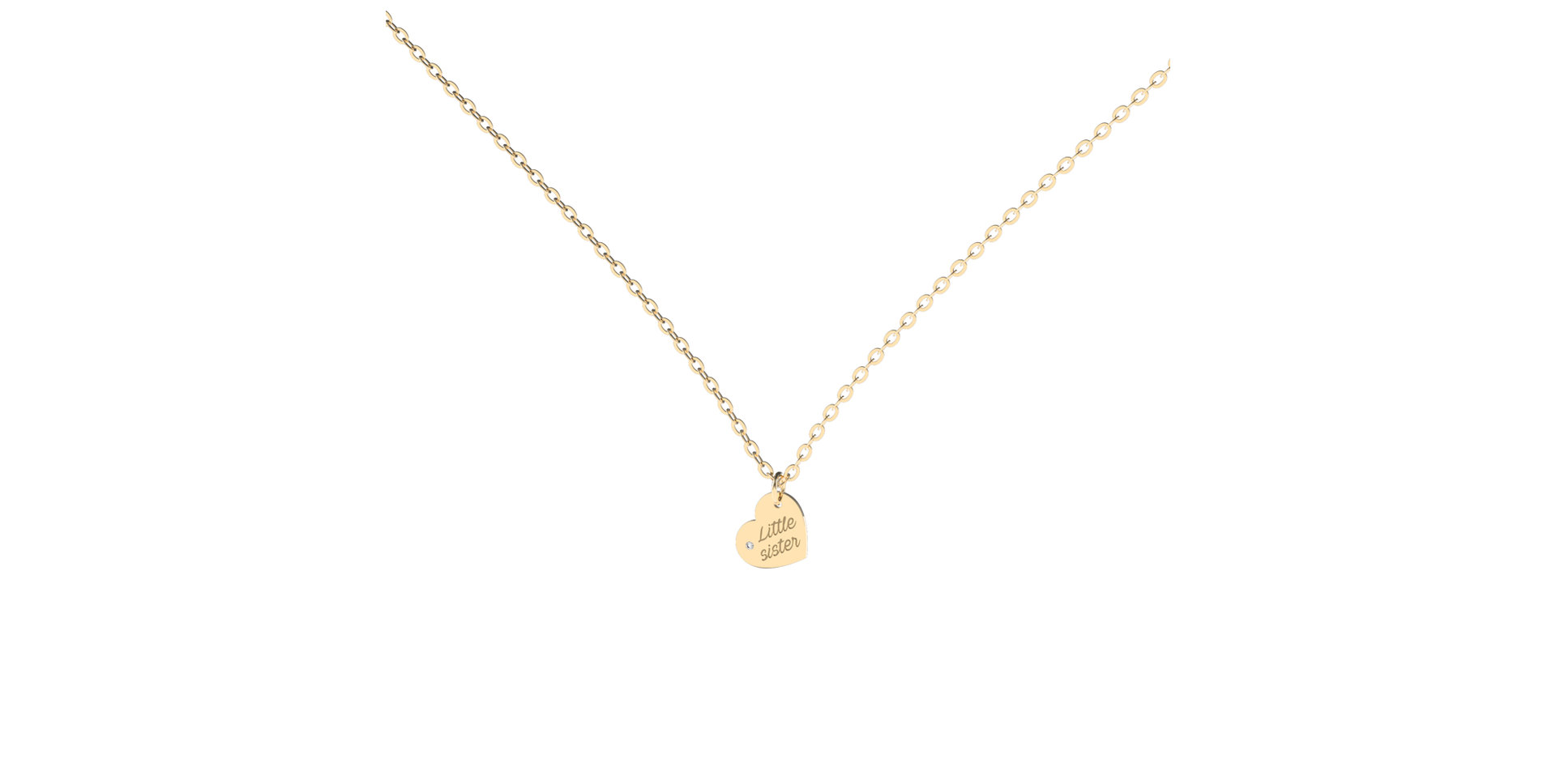 Náhrdelník s diamantom Little Sister